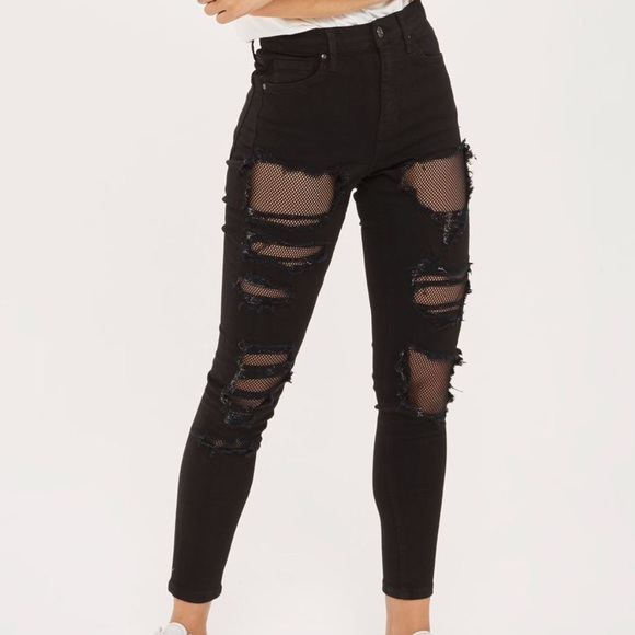 topshop fishnet jeans